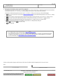 Form CIV-100 Request for Entry of Default (Application to Enter Default) - California, Page 3
