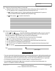 Form EA-109 Notice of Court Hearing - California, Page 2