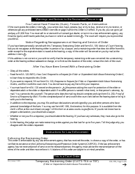 Form EA-110 Temporary Restraining Order (Clets-Tea or Tef) (Elder or Dependent Adult Abuse Prevention) - California, Page 5