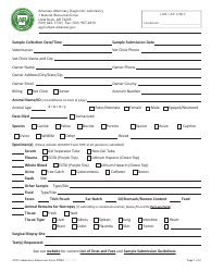 Form 25960 Avdl Lab Submission Form - Arkansas