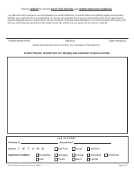 Form 25960 Avdl Lab Submission Form - Arkansas, Page 2