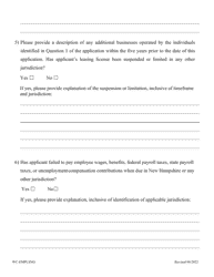 Employee Leasing Application - New Hampshire, Page 3