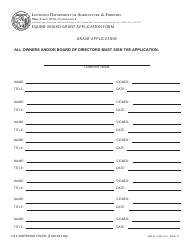 Form AHS-21-54 Equine Board Grant Application Form - Louisiana, Page 10