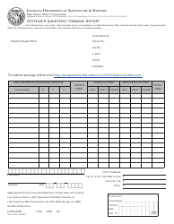 Form AES-27-05 Fertilizer Quarterly Tonnage Report - Louisiana