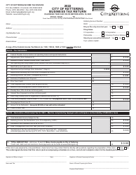 Document preview: Form KBR-1040 Business Tax Return - City of Kettering, Ohio