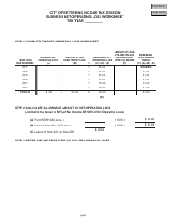 Instructions for Form KBR-1040 Business Tax Return - City of Kettering, Ohio, Page 3