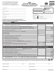 Document preview: Form KR-1040 Individual Income Tax Return - City of Kettering, Ohio