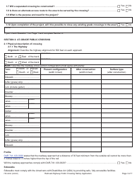 ODOT Form 735-9202 Railroad-Highway Public Crossing Safety Application - Oregon, Page 3