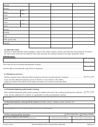 ODOT Form 735-9202 Railroad-Highway Public Crossing Safety Application - Oregon, Page 6