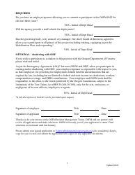 Application for Incident Management Teams - Incident Commander or Deputy Incident Commander - Oregon, Page 2