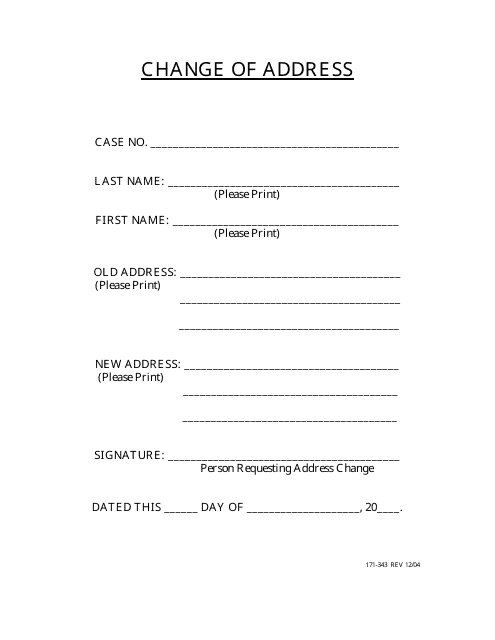 Form 171-343 - Fill Out, Sign Online and Download Fillable PDF, Lake ...