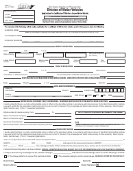 Form DMV-1L Application for Certificate of Title for a Leased Motor Vehicle - West Virginia