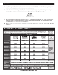 Form DMV-42-TR Application for a Personalized License Plate - West Virginia, Page 2