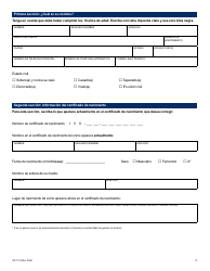 Formulario VR172 Solicitud De Correccion De Certificados De Nacimiento De Nyc - New York City (Spanish), Page 2