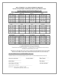 Document preview: Attorney Vacation Schedule Request - Harris County, Texas
