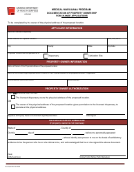 Document preview: Documentation of Property Ownership for Change Applications - Medical Marijuana Program - Arizona