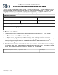 Document preview: Form 470-5526 Authorized Representative for Managed Care Appeals - Iowa