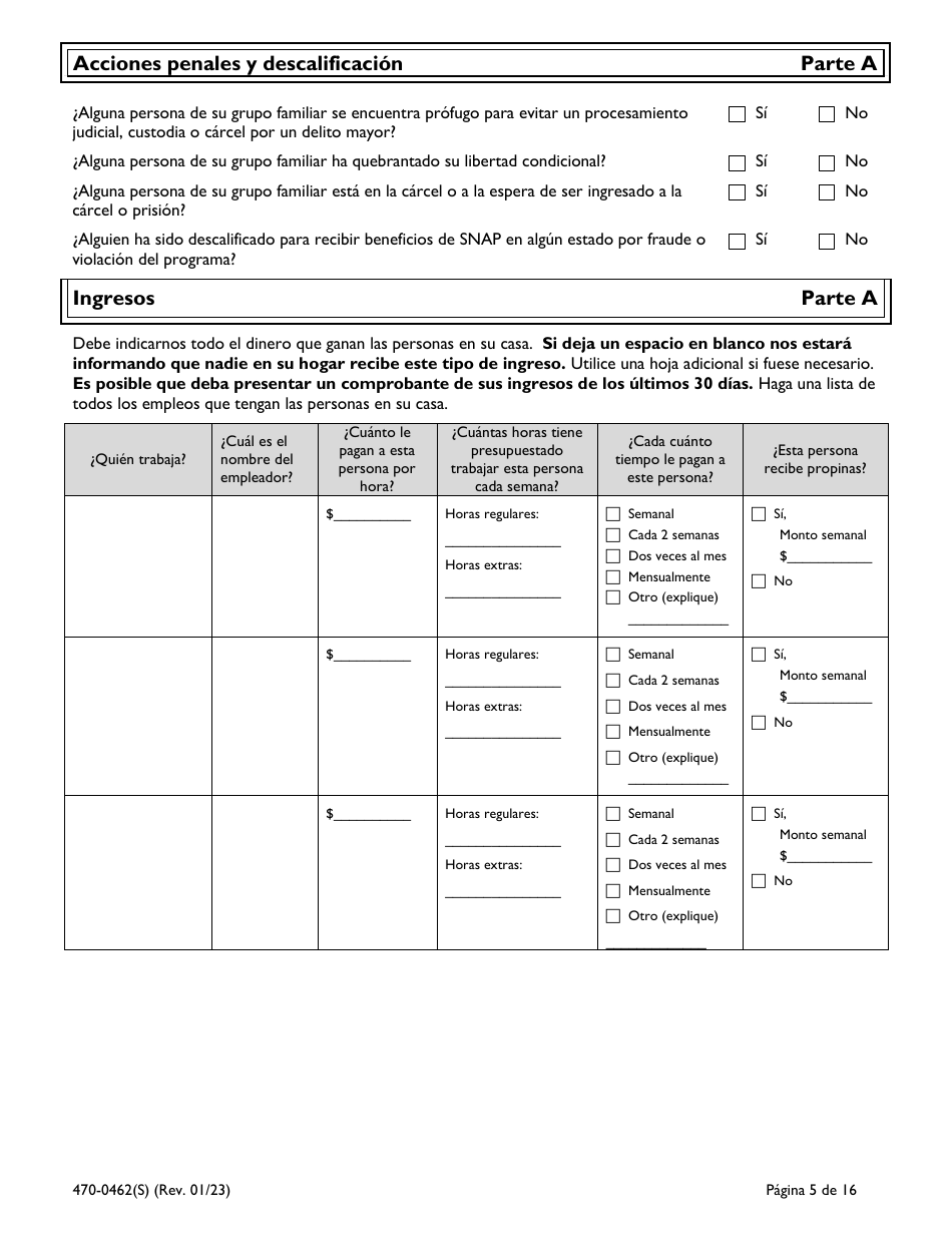 Formulario 470-0462(S) Solicitud De Ayuda Financiera Y Asistencia Alimenticia - Iowa (Spanish), Page 5
