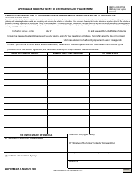 Document preview: DD Form 441-1 Appendage to Department of Defense Security Agreement