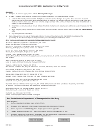 Form DOT-200 (SD Form 0929) Application for Utility Permit - South Dakota, Page 2