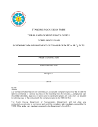 Document preview: Standing Rock Sioux Tribe Compliance Plan - South Dakota