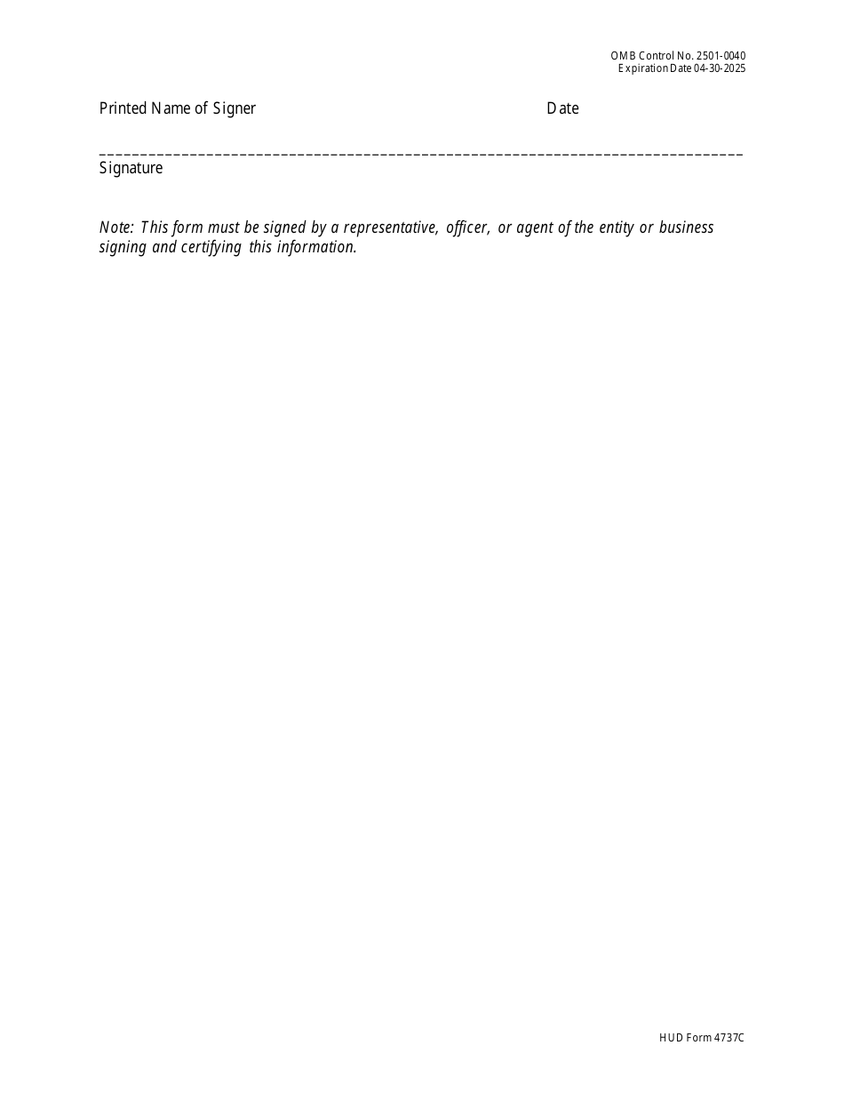 HUD Form 4737C Section 3 Sample Utilization Tool: Section 3 Projects With Hcd Funding, Page 4