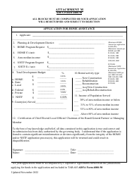 Document preview: ADFA Form 4000-98 Attachment M Application for Home Assistance - Arkansas