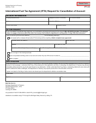 Document preview: Form 4460 International Fuel Tax Agreement (Ifta) Request for Cancellation of Account - Michigan
