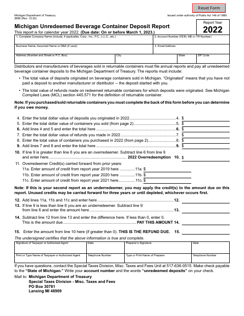 Form 2666 2022 Printable Pdf