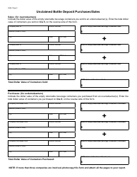 Form 2666 Michigan Unredeemed Beverage Container Deposit Report - Michigan, Page 2