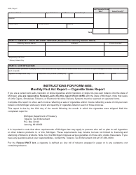 Form 4855 Monthly Pact Act Report - Cigarette Sales (Traditional and Roll-Your Own) - Michigan, Page 2