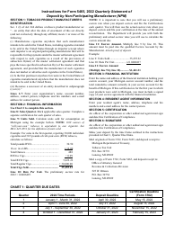 Form 5465 Quarterly Statement of Deposit by Non-participating Manufacturer (Npm) - Michigan, Page 2