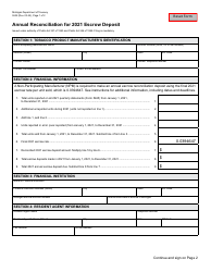 Form 5532 Annual Reconciliation for Escrow Deposit - Michigan