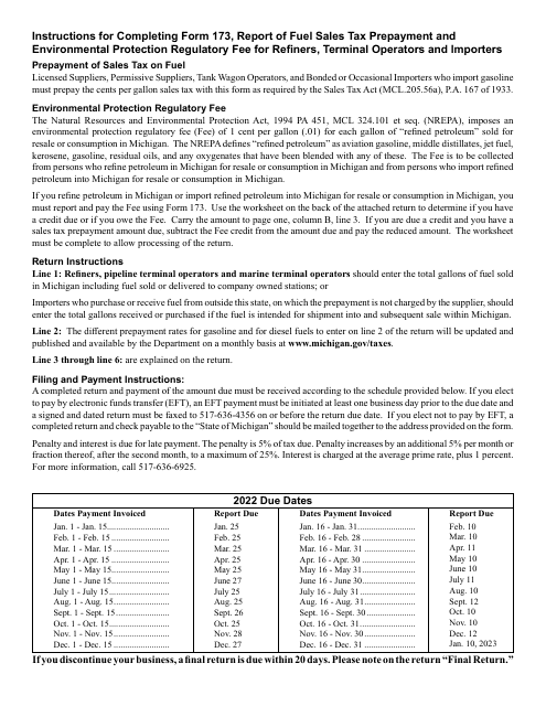 Form 173  Printable Pdf