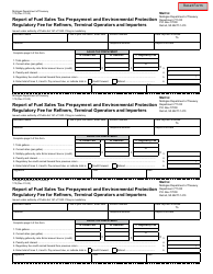 Form 173 Report of Fuel Sales Tax Prepayment and Environmental Protection Regulatory Fee for Refiners, Terminal Operators and Importers - Michigan, Page 2