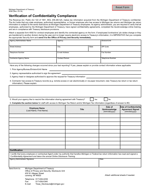 Form 4092  Printable Pdf