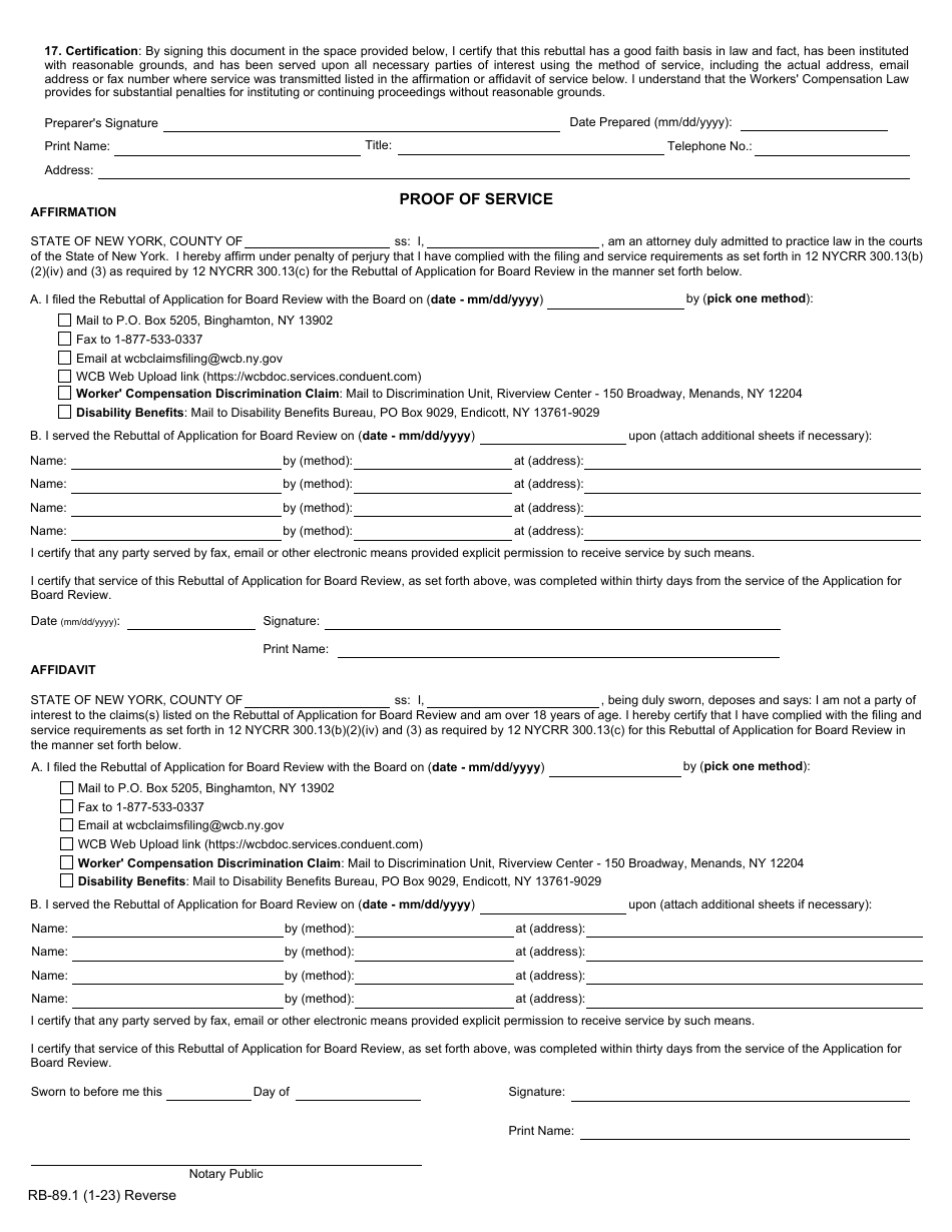 Form RB-89.1 Rebuttal of Application for Board Review - New York, Page 4