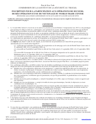 Form WTC-12 Registration of Participation in World Trade Center Rescue, Recovery and/or Cleanup Operations - Sworn Statement Pursuant to Wcl 162 - New York (French)