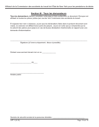 Form AFF-1 Affidavit for Death Benefits - New York (French), Page 11