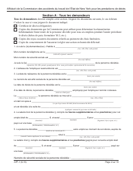 Form AFF-1 Affidavit for Death Benefits - New York (French), Page 3