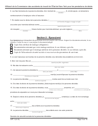 Form AFF-1 Affidavit for Death Benefits - New York (French), Page 4
