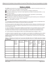 Form AFF-1 Affidavit for Death Benefits - New York (French), Page 5