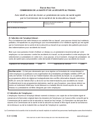 Form C-3.1 Notice of Right to Select a Workers&#039; Compensation Board Authorized Health Care Provider - New York (English/French), Page 2