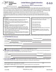 Form C-3.3 Limited Release of Health Information (HIPAA) - New York (English/French)