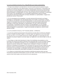 Form DD-2 Biannual Recertification to Entitlement to Benefits - New York (French), Page 2