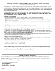 Form VDF-1 Loss of Wage Earning Capacity Vocational Data Form - New York (French), Page 2