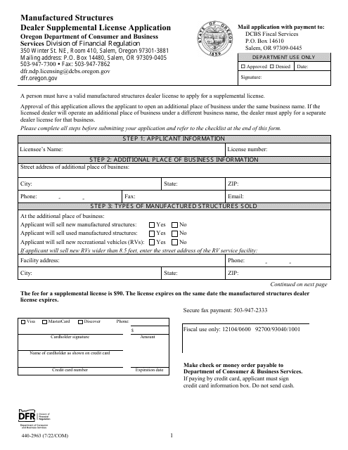 Form 440-2963  Printable Pdf