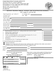 Document preview: Form 440-4017 Master Trustee Annual Report and Registration Renewal - Oregon