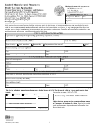 Document preview: Form 440-2965 Limited Manufactured Structures Dealer License Application - Oregon