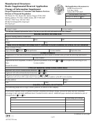 Form 440-5454 Manufactured Structures Dealer License Renewal Application - Oregon, Page 3